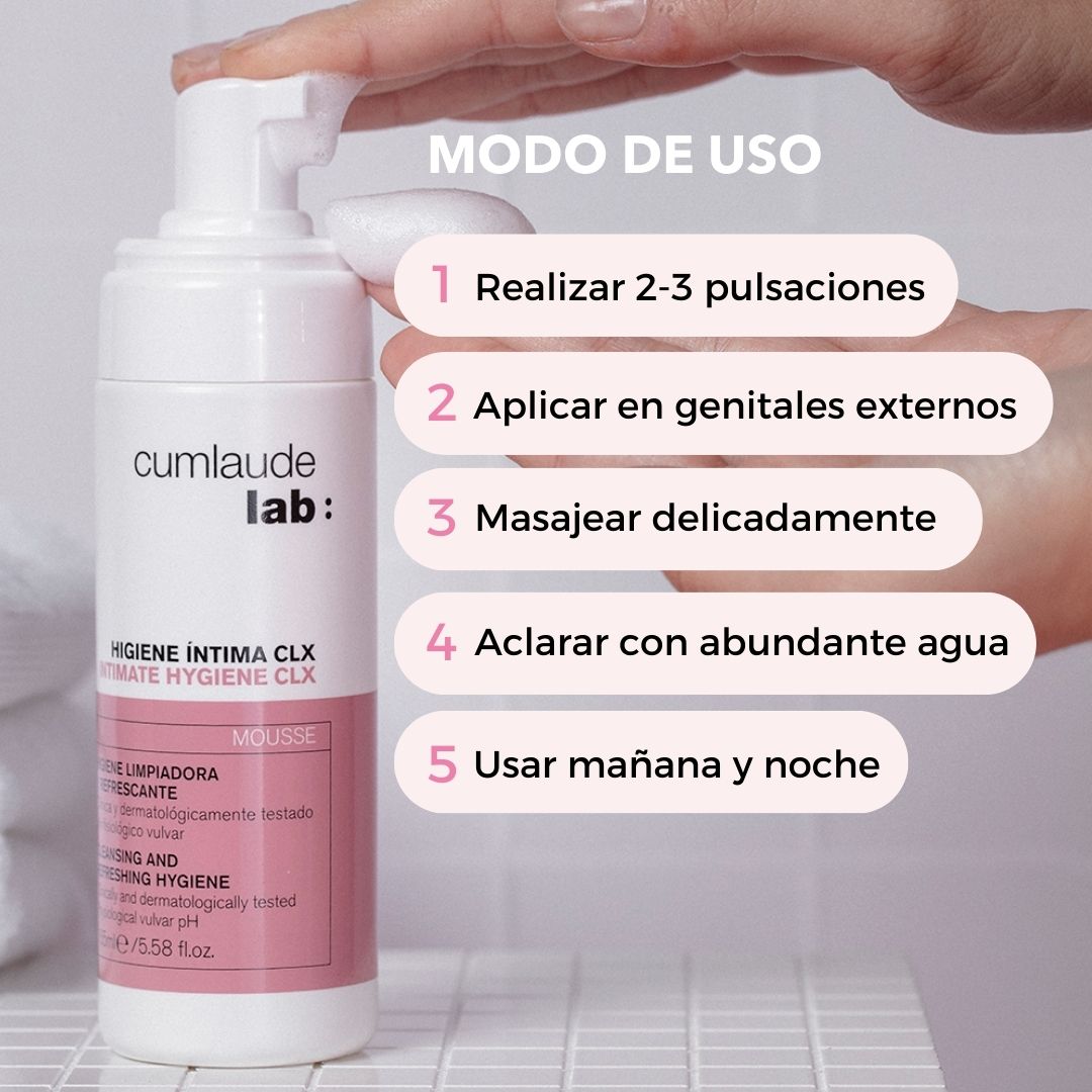 MOUSSE HIGIENE ÍNTIMA CLX: Infecciones vaginales y síntomas vulvares