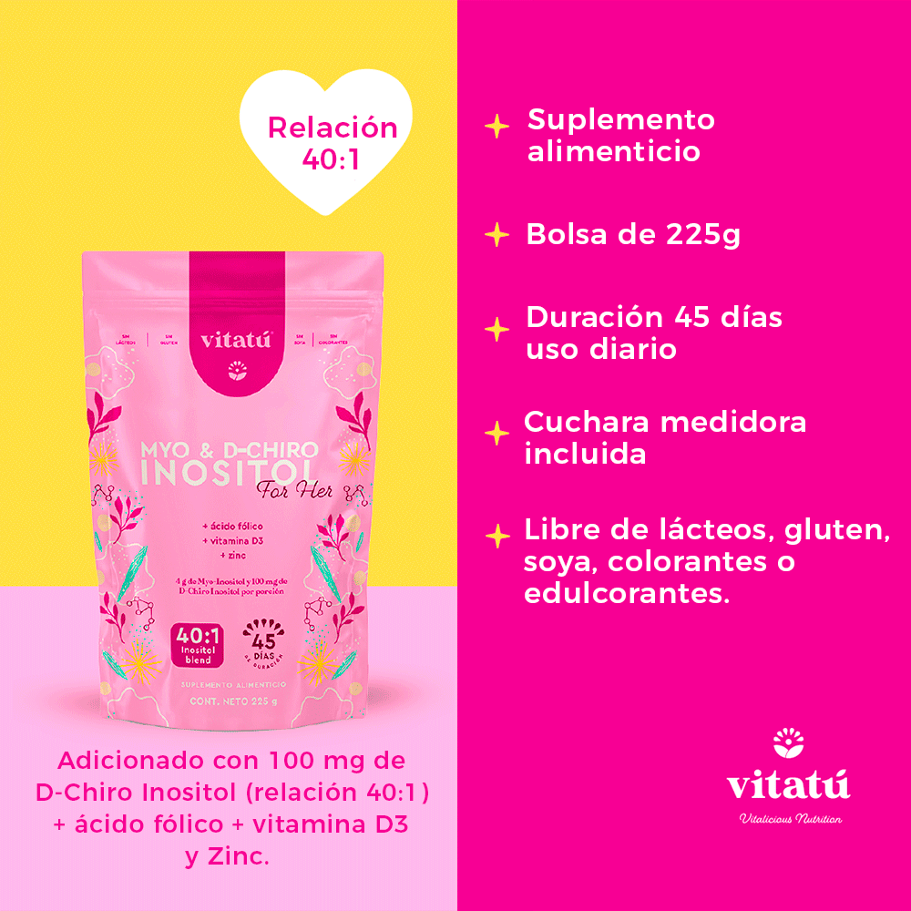 Myo & D-Chiro Inositol VITATÚ: Regulador hormonal