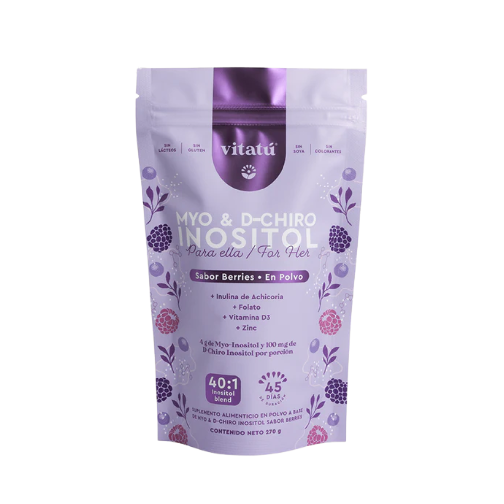 Myo & D-Chiro Inositol VITATÚ: Regulador Hormonal Sabor Berries