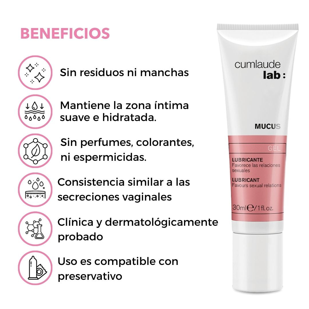 MUCUS GEL LUBRICANTE INTIMO: Favorece las relaciones sexuales.