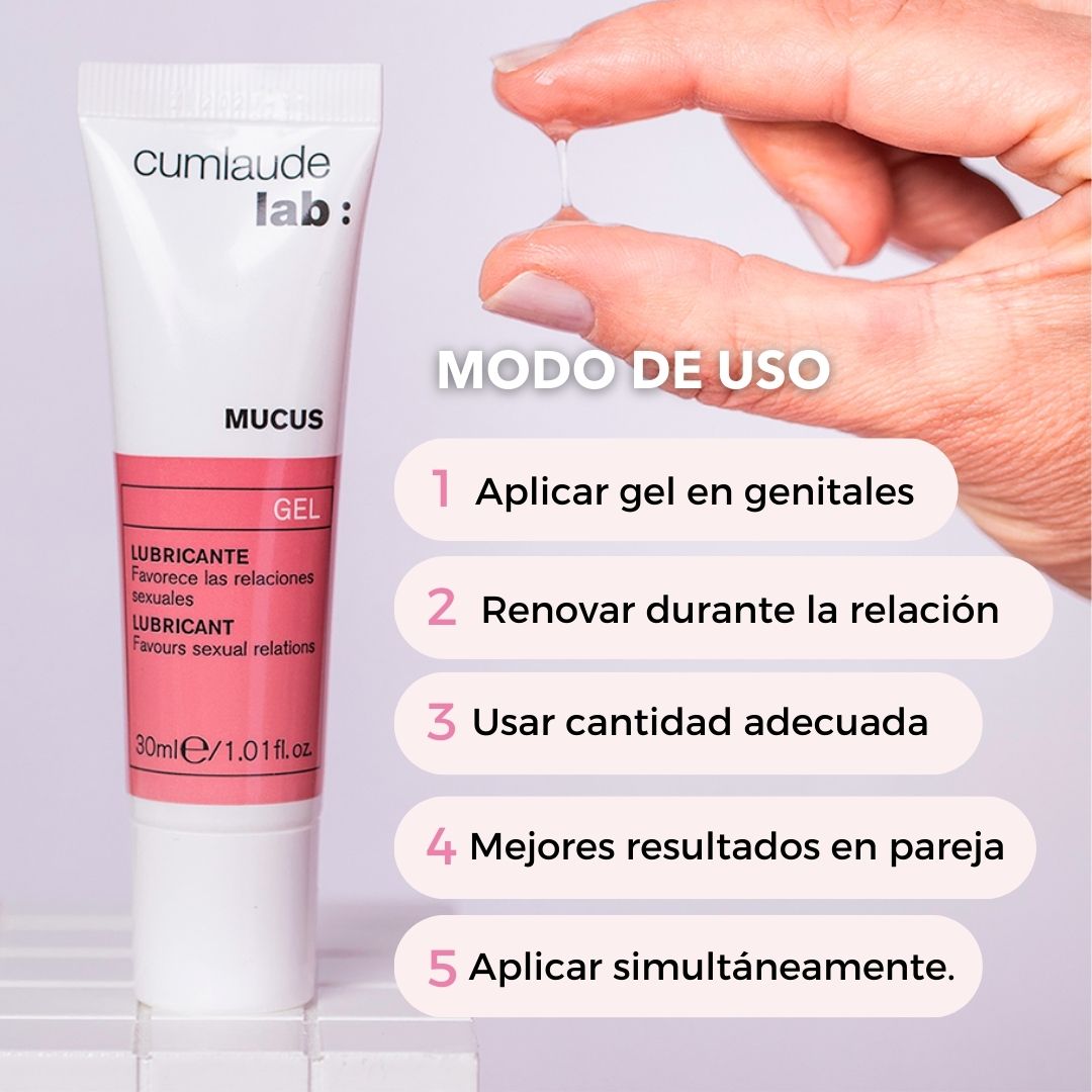 MUCUS GEL LUBRICANTE INTIMO: Favorece las relaciones sexuales.