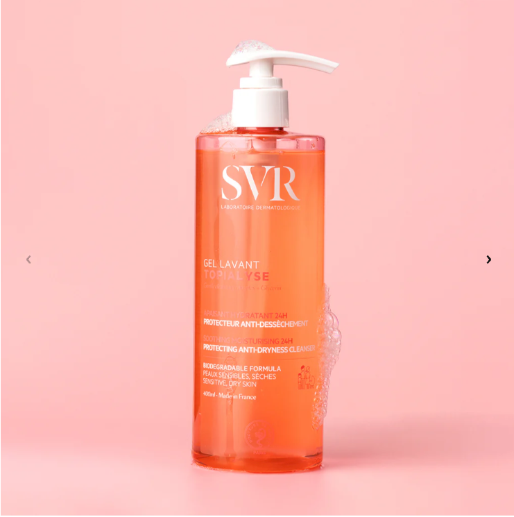 SVR Topialyse Gel Lavant Topialyse 400 ml (Gel limpiador facial-corporal anti-sequedad)