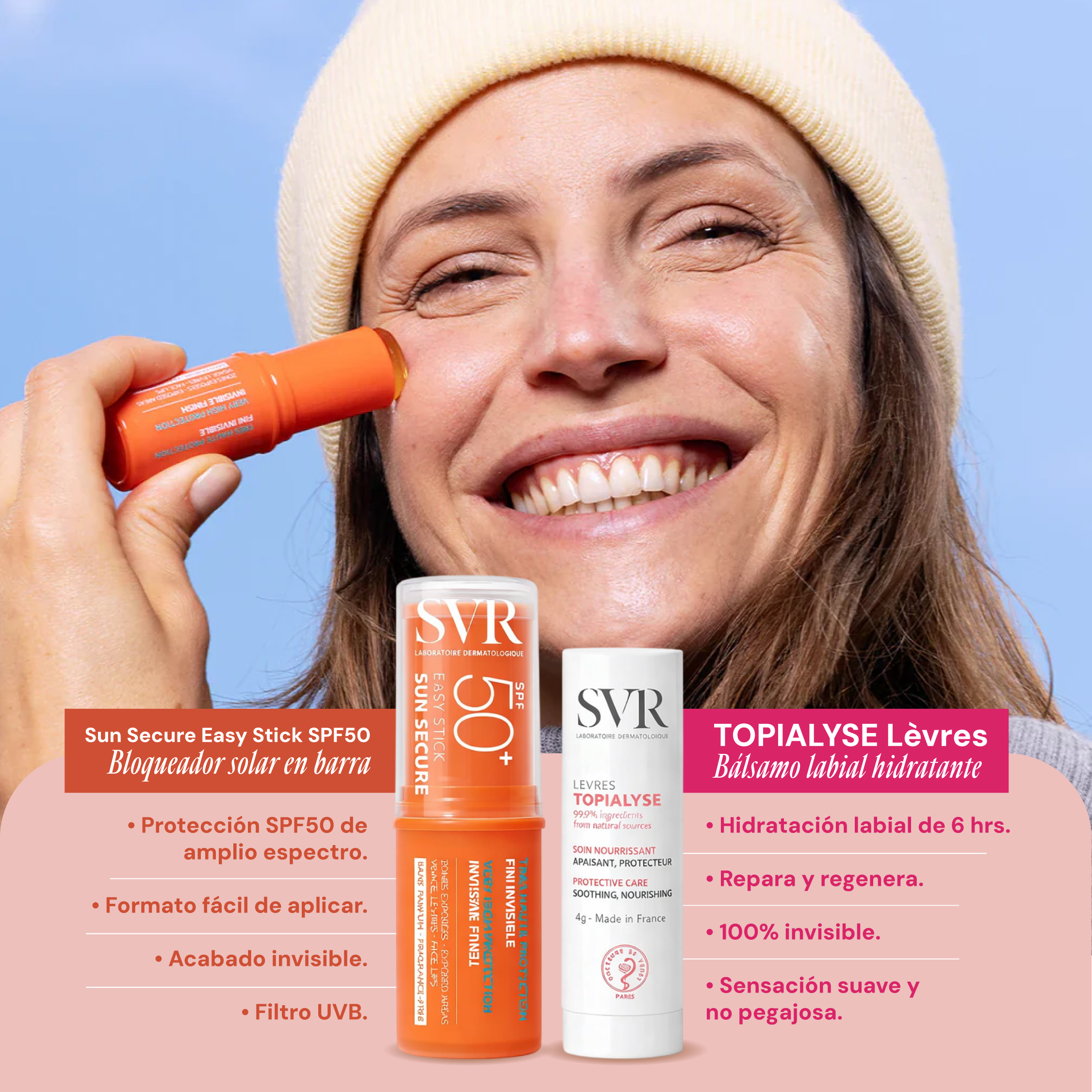 Kit Protección de labios + Bloqueador solar