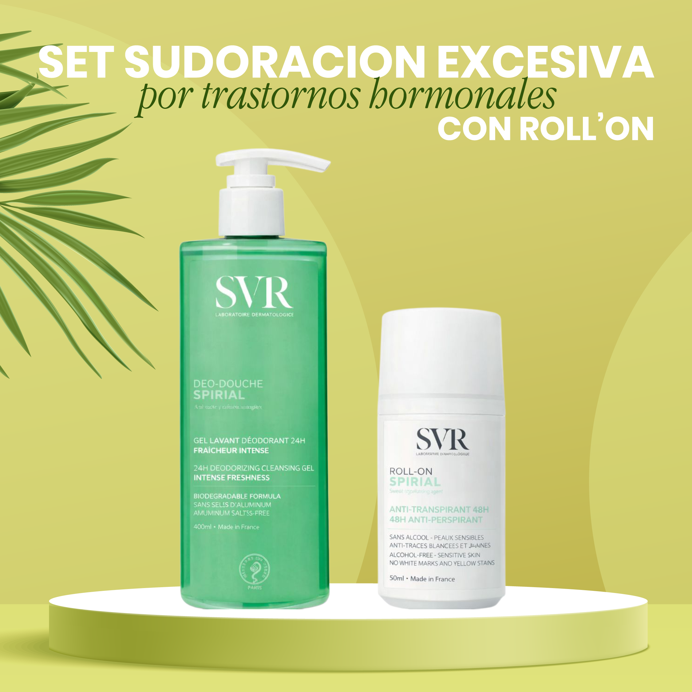 Kit Sudoracion Excesiva por trastornos hormonales con Roll’On