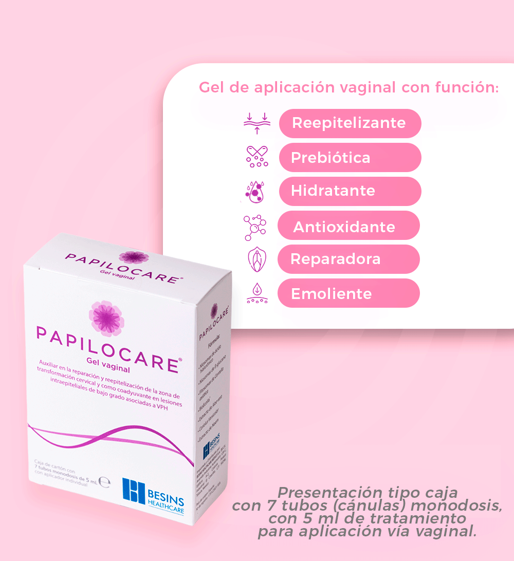 PAPILOCARE GEL VAGINAL: Tratamiento de VPH.